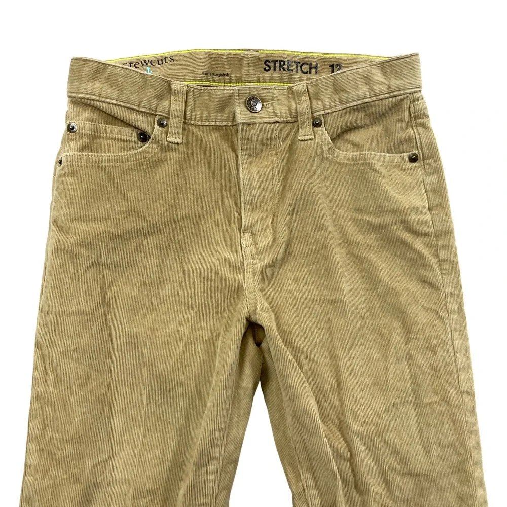 Crew‎ Cuts J Crew Boys 12 Adjustable Waist Beige Cords Cotton Blend